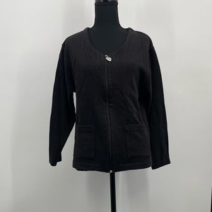 Bintage Fashion Bug Black Zipper Sweater